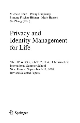 Privacy and identity management for life