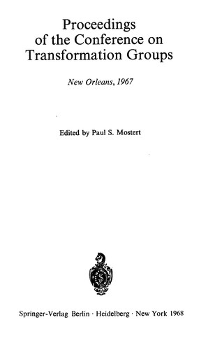 Proceedings of the Conference on Transformation Groups