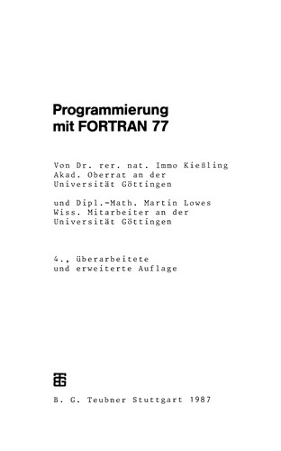 Programmierung mit FORTRAN 77