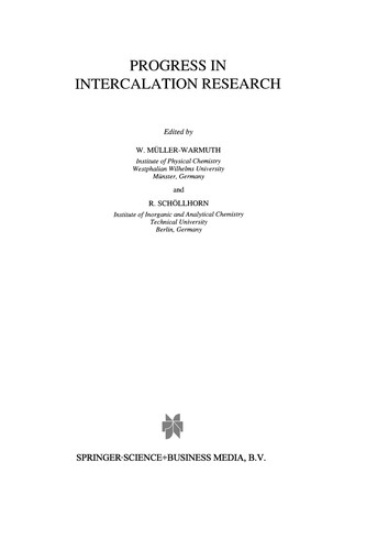 Progress in Intercalation Research