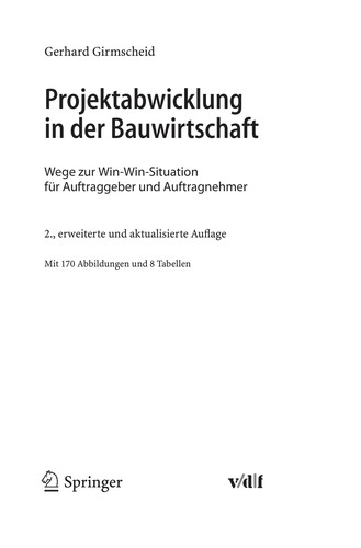 Projektabwicklung in der Bauwirtschaft