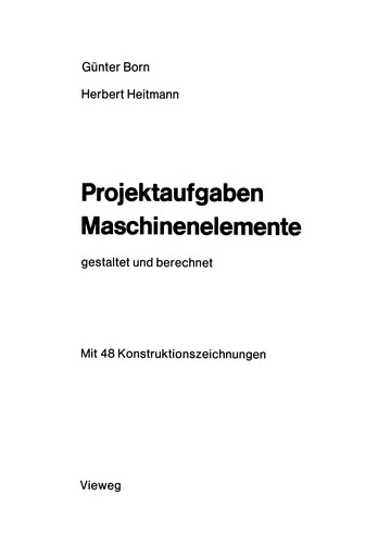 Projektaufgaben Maschinenelemente