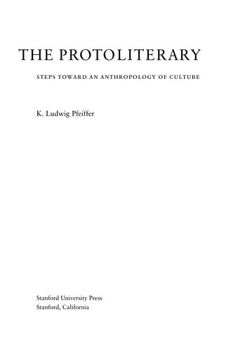 The protoliterary