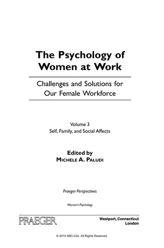The psychology of women at work
