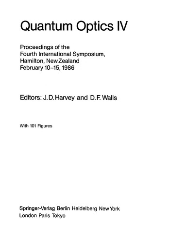 Quantum Optics IV