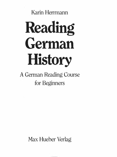 Reading German History