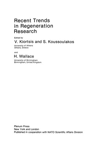 Recent Trends in Regeneration Research