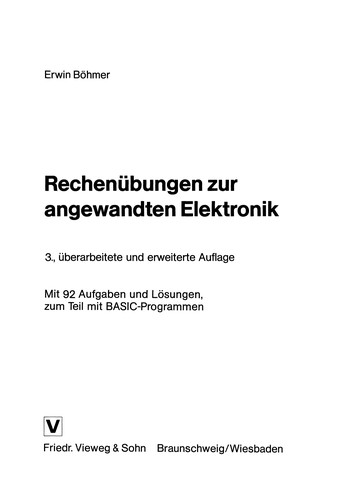 Rechenübungen zur angewandten Elektronik