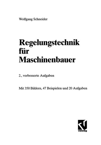 Regelungstechnik für Maschinenbauer