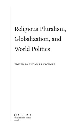 Religious pluralism, globalization, and world politics