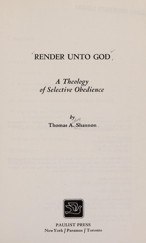 Render unto God