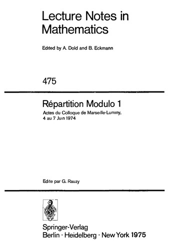 Répartition modulo 1