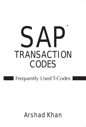 SAP Transaction Codes