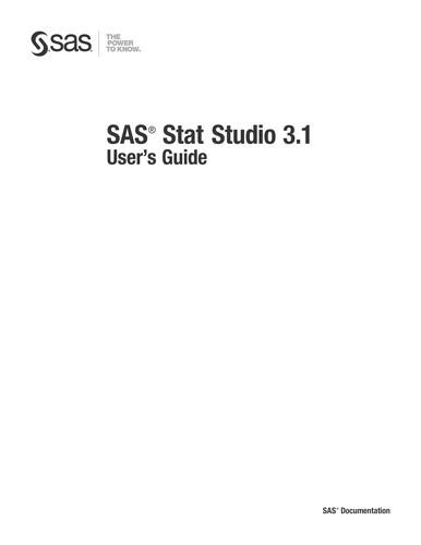 SAS Stat Studio 3.1
