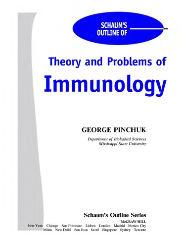 Theory and problems of immunology