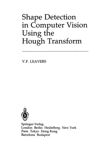 Shape Detection in Computer Vision Using the Hough Transform