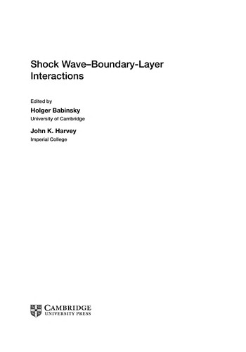 Shock wave-boundary layer interactions