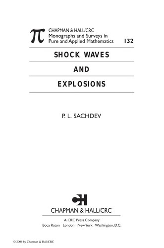 Shock waves and explosions