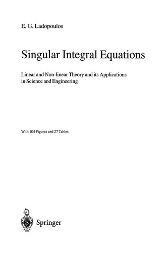 Singular Integral Equations
