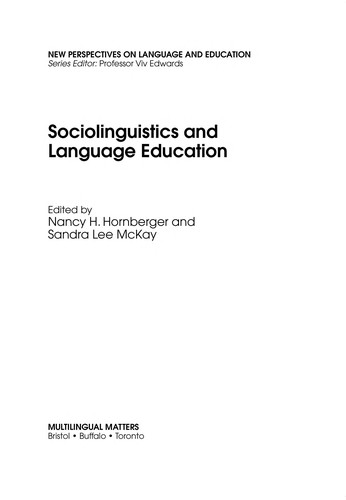 Sociolinguistics and language education