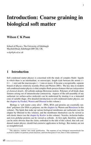 Soft condensed matter physics in molecular and cell biology