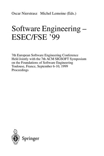 Software engineering--ESEC/FSE '99