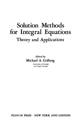 Solution methods for integral equations