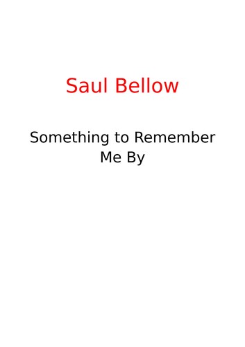 Something to remember me by