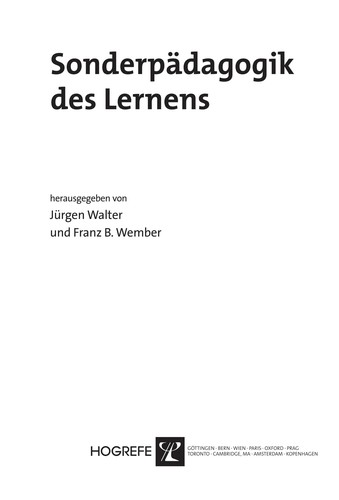 Handbuch Sonderpädagogik