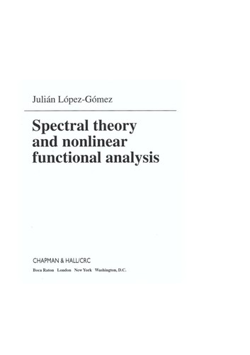 Spectral theory and nonlinear functional analysis