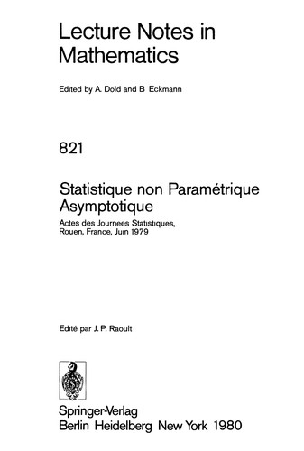 Statistique non paramétrique asymptotique