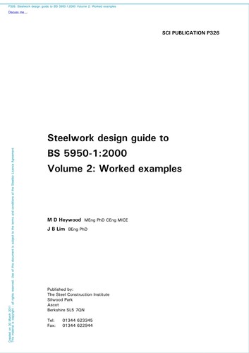 Steelwork design guide to BS 5950