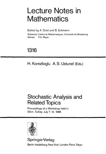 Stochastic analysis and related topics