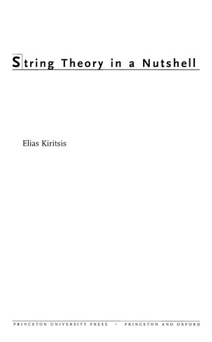 String theory in a nutshell