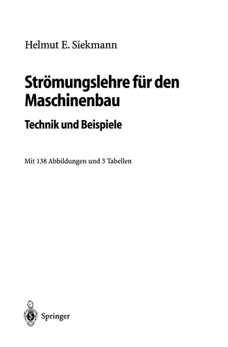 Strömungslehre für den Maschinenbau