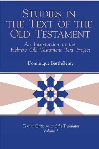 Studies in the text of the Old Testament