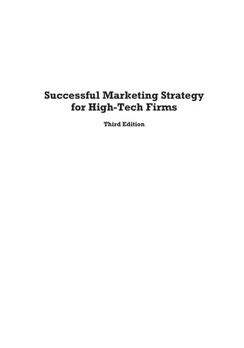 Successful marketing strategy for high-tech firms