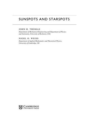 Sunspots and starspots