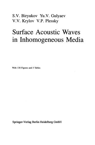 Surface Acoustic Waves in Inhomogeneous Media