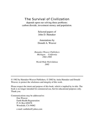 The survival of civilization