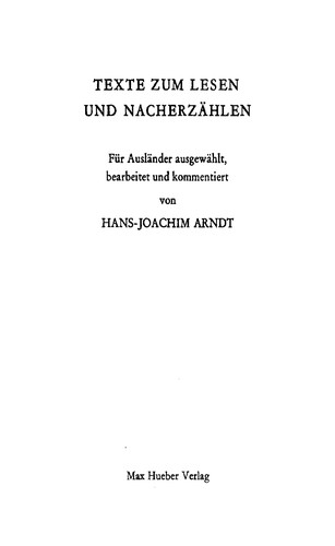 Texte zum Lesen und Nacherzahlen
