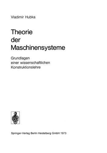 Theorie der Maschinensysteme