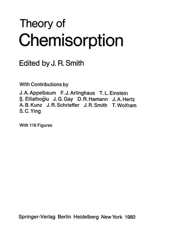 Theory of Chemisorption