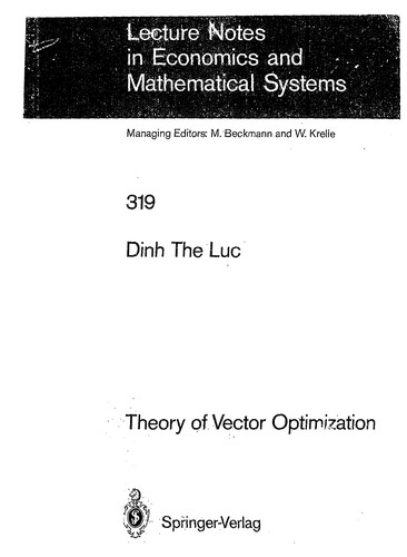 Theory of Vector Optimization