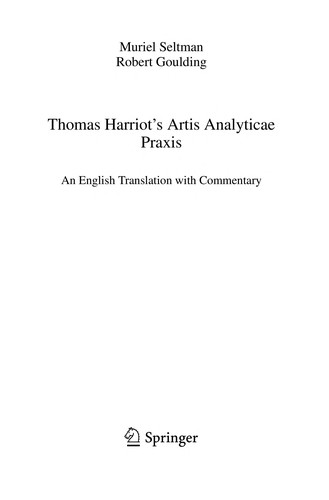 Thomas Harriot's Artis analyticae praxis