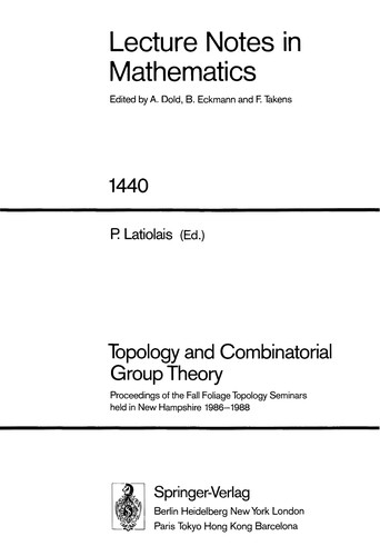 Topology and Combinatorial Group Theory