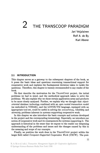 Transaction Management Support for Cooperative Applications