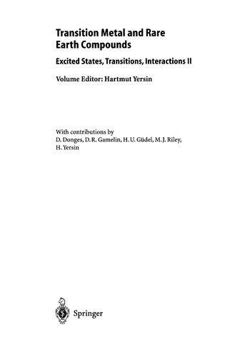 Transition metal and rare earth compounds