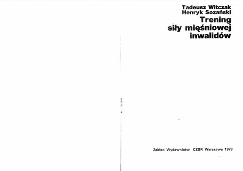 Trening siły mięśniowej inwalidów
