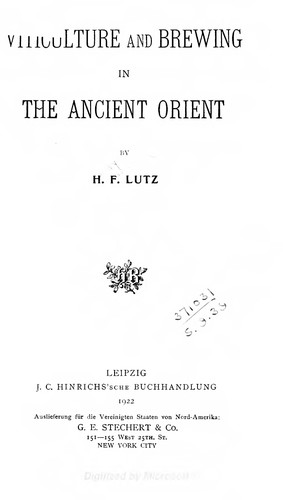 Viticulture and Brewing in the Ancient Orient